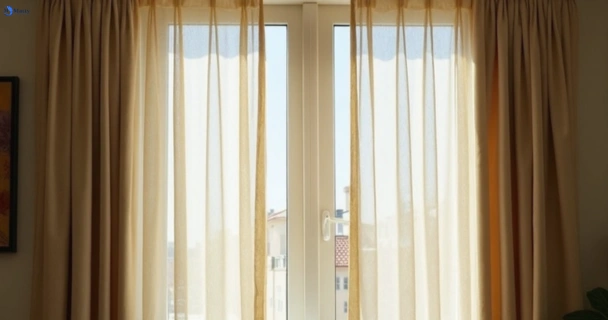 Dusty and dull curtains in coledale-nsw before steam cleaning